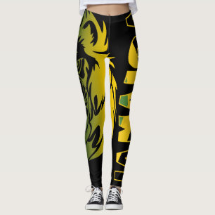 Jamaican Flag Leggings Lion of Judah