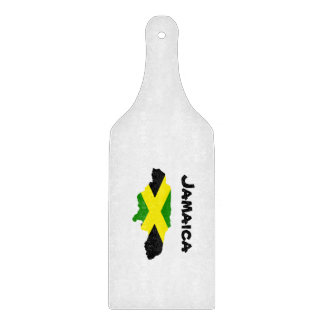 Jamaican Flag Map Stamped Cutting Board