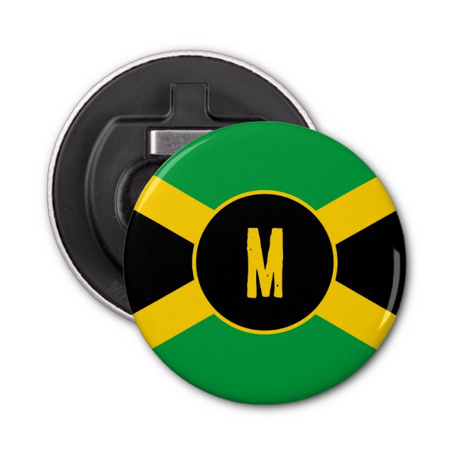 Jamaican Flag Monogram Bottle Opener (Front)