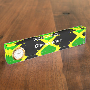 Jamaican Flag Nameplate