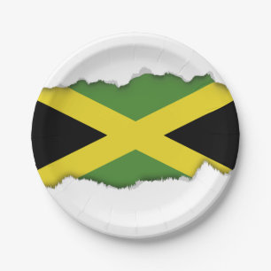 Jamaican Flag Paper Plate