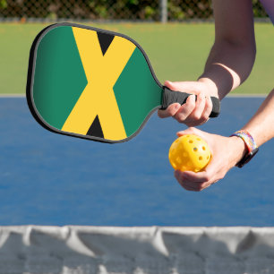 Jamaican Flag Pickleball Paddle