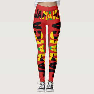 Jamaican Flag Red Leggings