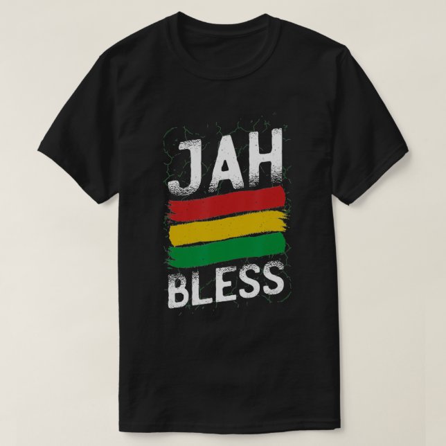 Jamaican Flag Shirt Rastafarian Cool Rasta Jah Ble (Design Front)