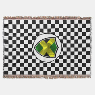 Jamaican flag throw blanket