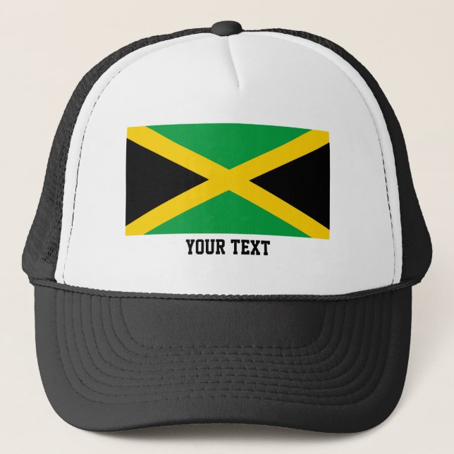 Jamaican flag trucker hat (Front)