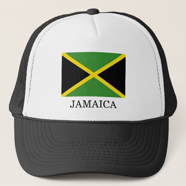 Jamaican flag trucker hat (Front)