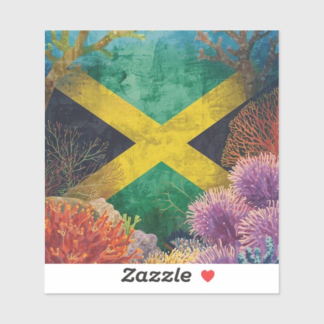 Jamaican flag under water (Sheet)