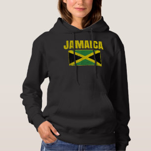 Jamaican Flag Vintage Jamaica Pride Map Country Hoodie