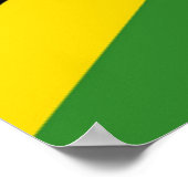 Jamaican Flag with Jamaica Word World Flags Poster (Corner)