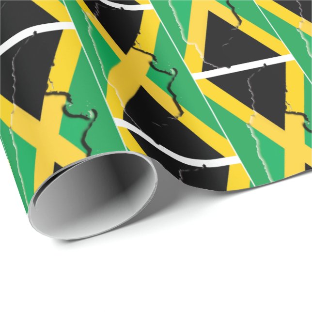 Jamaican Flag Wrapping Paper (Roll Corner)