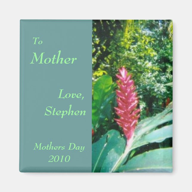 Jamaican Flower Magnet for Mum (Front)