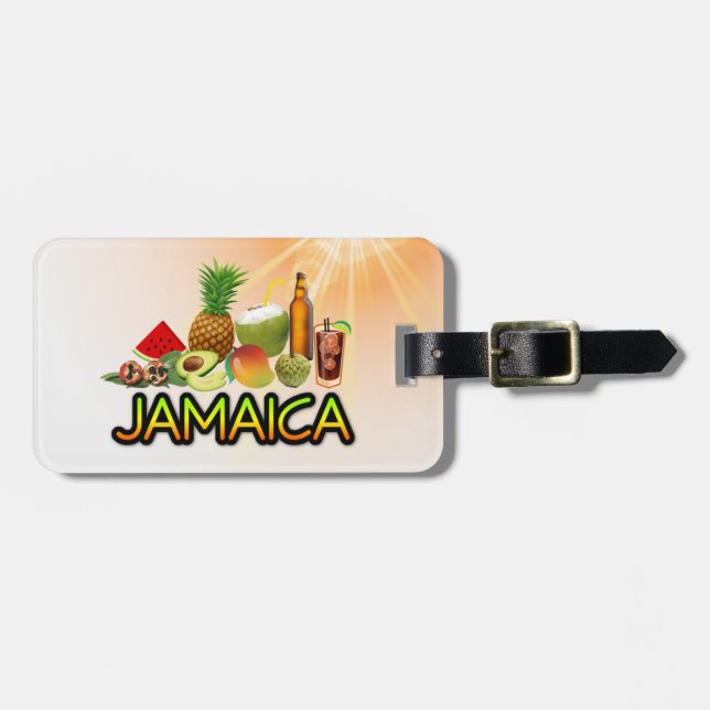 Jamaican food luggage tag (Front Horizontal)