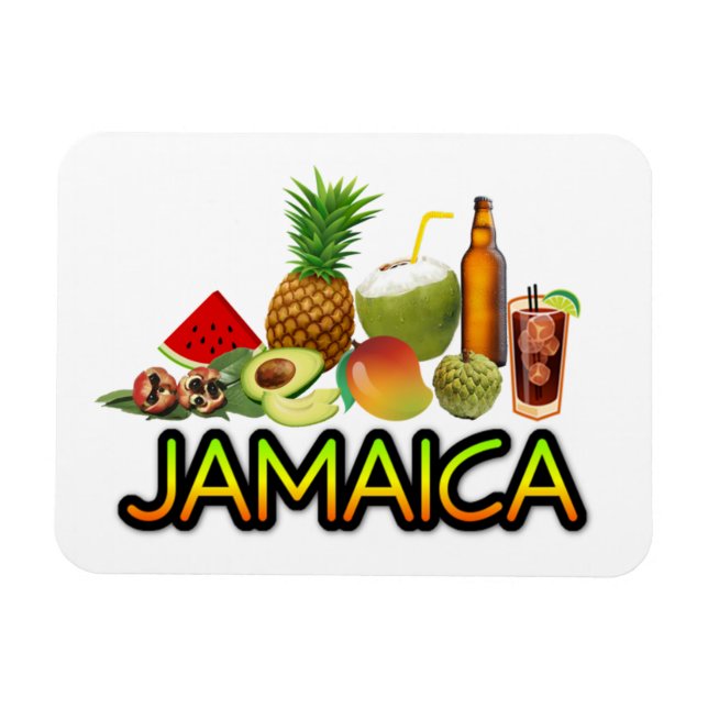 Jamaican food magnet (Horizontal)