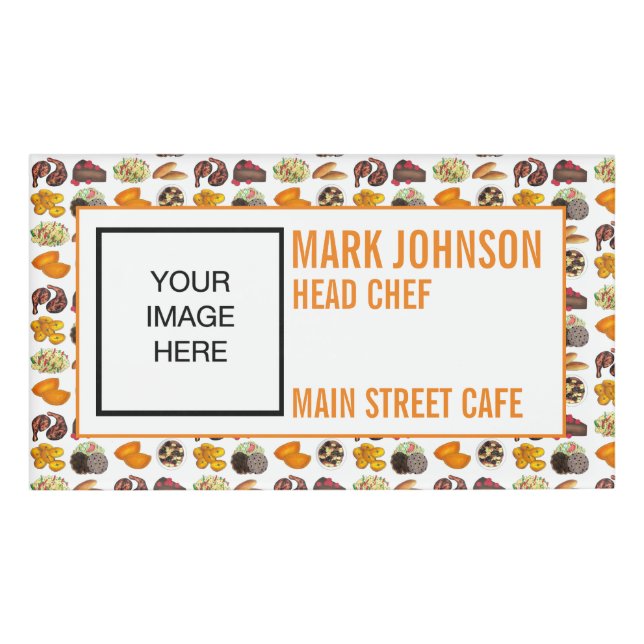 Jamaican Foods Caribbean Restaurant Chef Server Name Tag (Front)