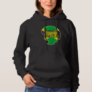 Jamaican Girl Proud Jamaica Women Vintage Jamaica  Hoodie
