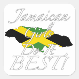 Jamaican Girls Do It Best! Square Sticker