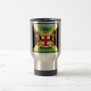 Jamaican glossy flag travel mug