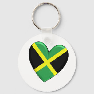 Jamaican Heart Flag Key Ring