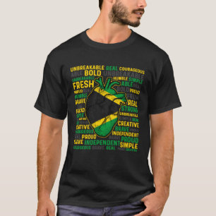 Jamaican Heart Proud Jamaica Flag Heritage Strong  T-Shirt