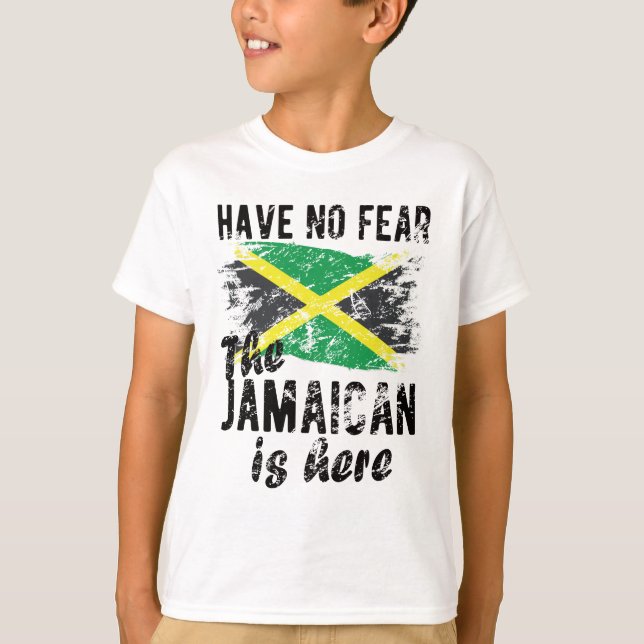 Jamaican Heritage Jamaica Roots Jamaican Flag T-Shirt (Front)