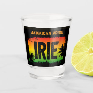 Jamaican IRIE Rasta Flag Coloured Tropical Shot Glass