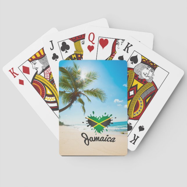 Jamaican Island Proud Jamaicans Jamaica Reggae Playing Cards (Back)