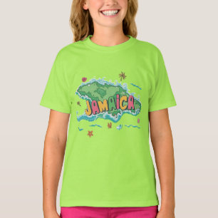 Jamaican island water colour map T-Shirt
