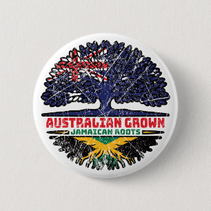 Jamaican Jamaica Australian Australia Tree Roots 6 Cm Round Badge