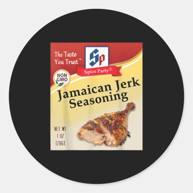 Jamaican Jerk Seasoning Condiment Holiday Spice Co Classic Round Sticker (Front)