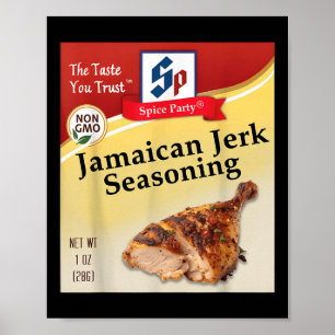 Jamaican Jerk Seasoning Condiment Holiday Spice Co Poster