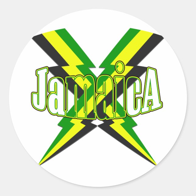 Jamaican Lightening Bolt Sticker (Front)