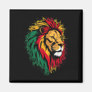 Jamaican Lion Jamaican Rasta Flag Lion Of Judah Re Magnet