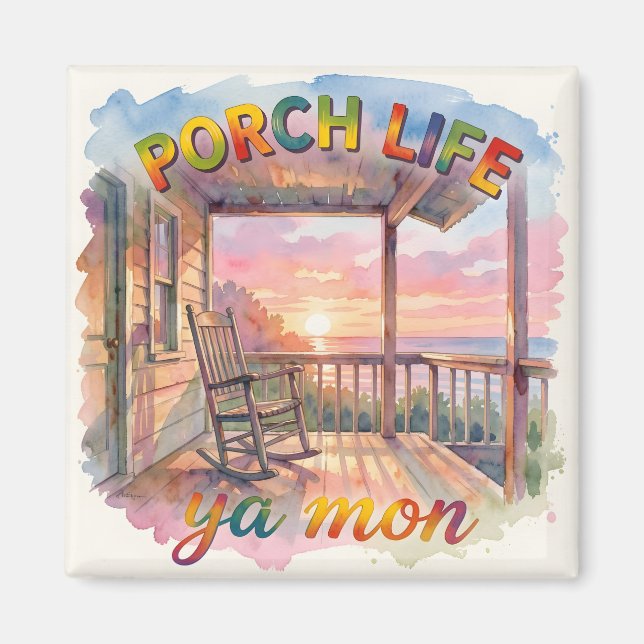 Jamaican porch life magnet (Front)