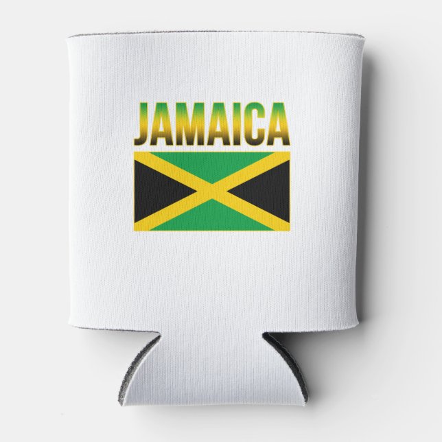Jamaican Pride Flag Of Jamaica Can Cooler (Front)