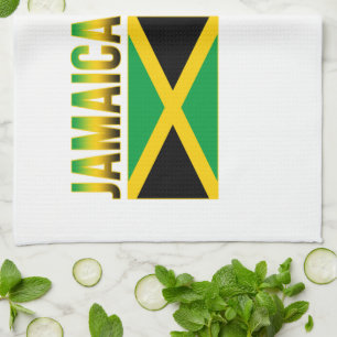Jamaican Pride Flag Of Jamaica Tea Towel