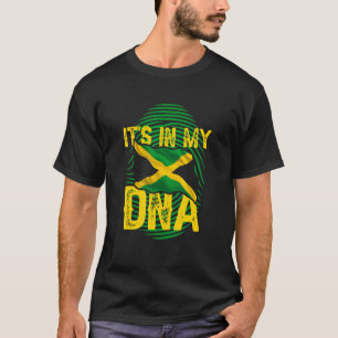 Jamaican Pride Jamaica Flag I Fingerprint I It's I T-Shirt