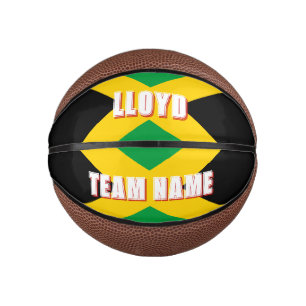 Jamaican Pride Patriotic Jamaica Flag Mini Basketball