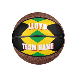 Jamaican Pride Patriotic Jamaica Flag Mini Basketball
