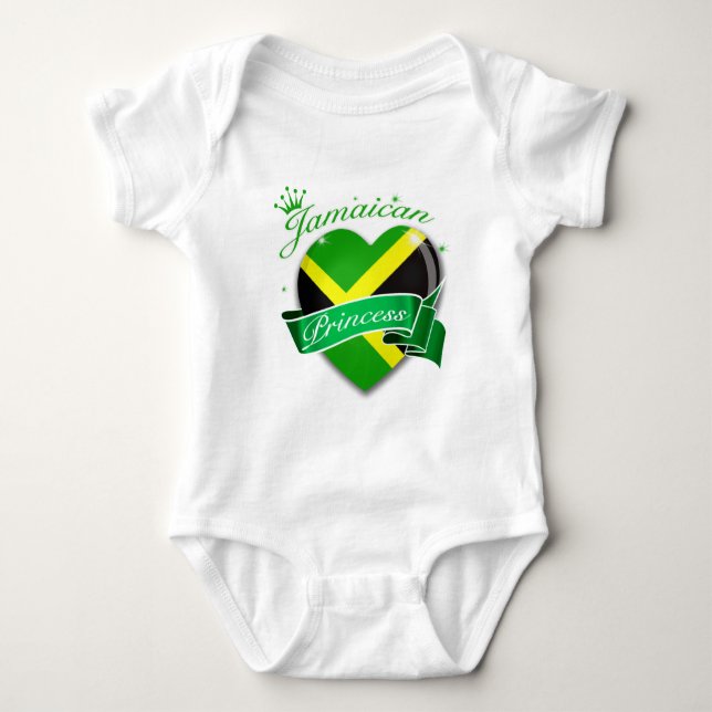 Jamaican Princess Baby Bodysuit (Front)