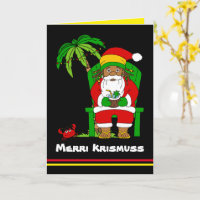 Jamaican Rasta Santa Merry Christmas