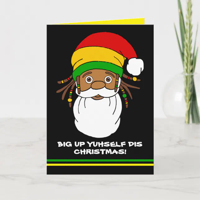 Funky Rasta Santa Jamaican Rasta Santa Merry Christmas Card | Zazzle