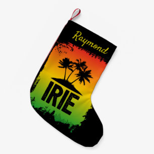 Jamaican Rastafarian IRIE Rasta Flag Colours Small Christmas Stocking