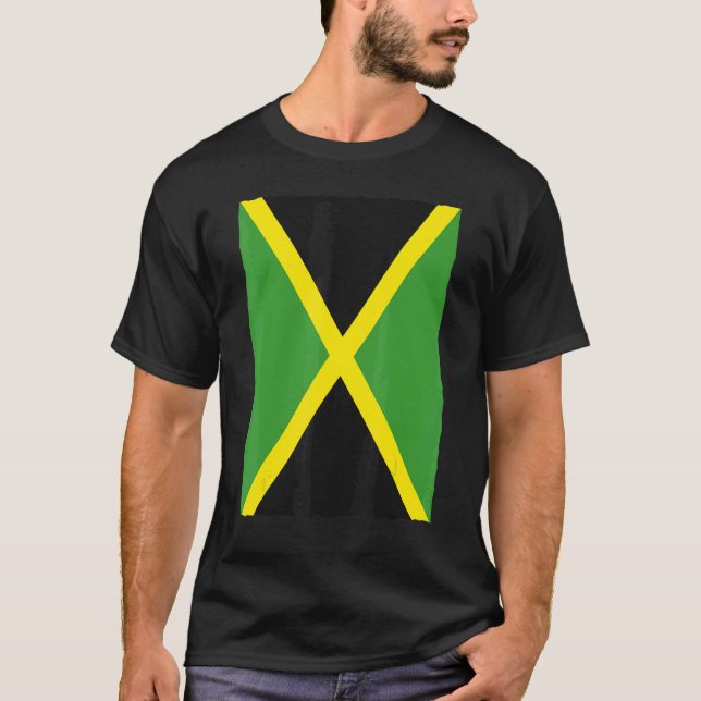 Jamaican Retro Vintage National Flag Jamaica T-Shirt (Front)