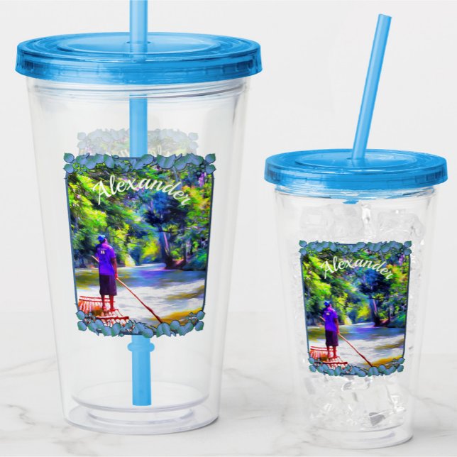 Jamaican River Raft Ride J001 Acrylic Tumbler (Creator Uploaded)