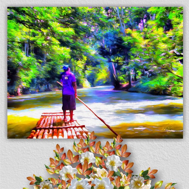 Jamaican River Raft Ride J001 Art Print (Creator Uploaded)