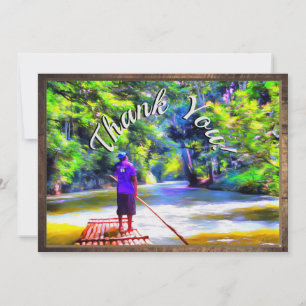 Jamaican River Raft Ride Thank You J001 Card