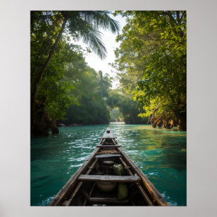 Jamaican river rafting poster