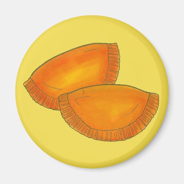 Jamaican Spicy Beef Patty Patties Jamaica Pastry Magnet (Front)