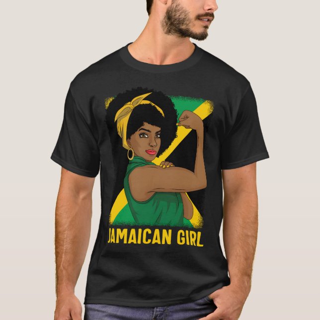 Jamaican Strong Jamaica Flag T-Shirt (Front)